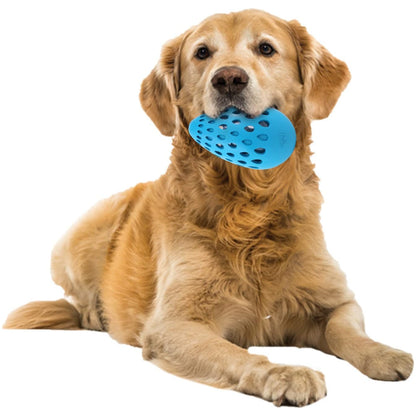 Hollow Multi-Hole Rubber Elastic Dog Bite Ball with Built-in Crinkle Paper