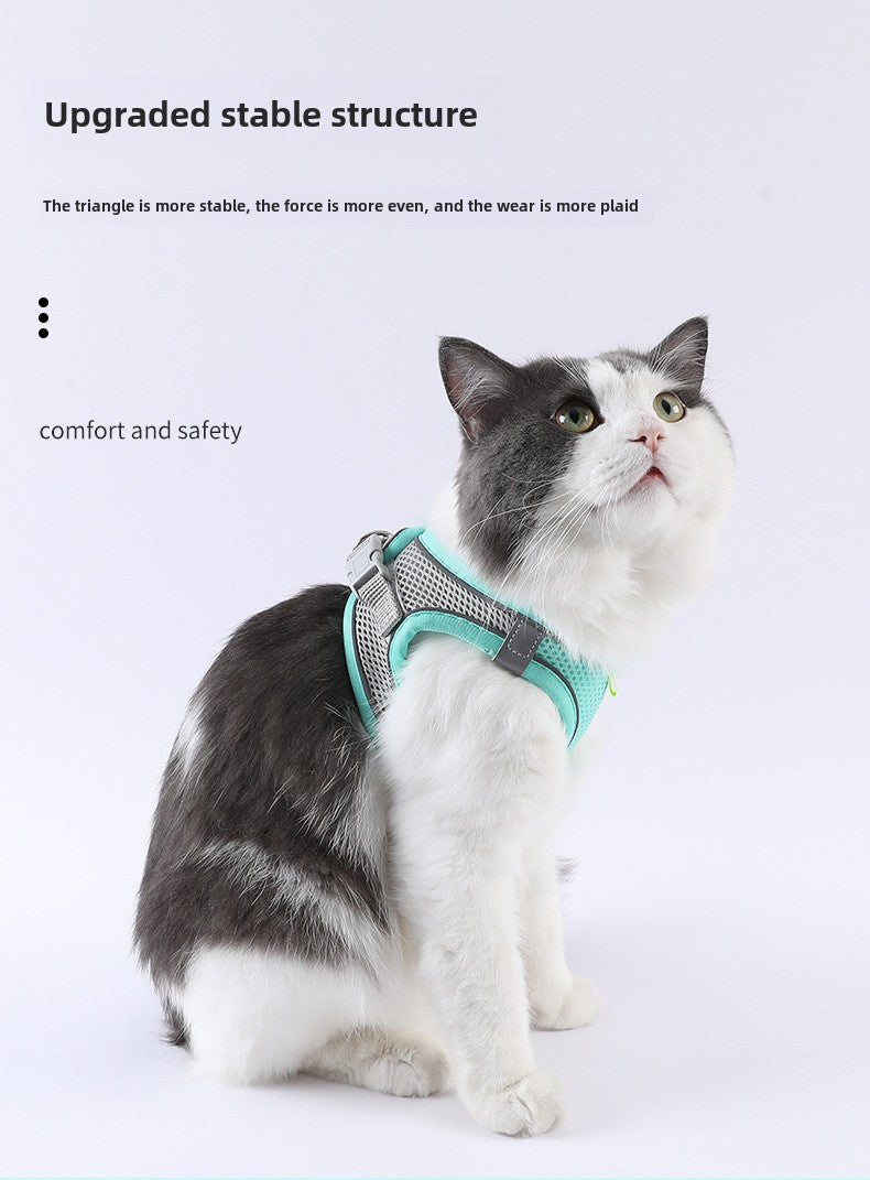 Pet Reflective Chest Back Harness Dog Cat Leash