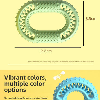 TPR Teething Chew Toy for Dogs and Cats Interactive Dental Cleaning O-Ring Soothing Puppy Kitten Pet Supplies