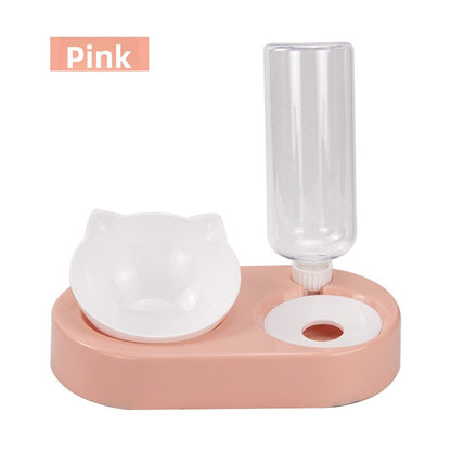 Slanted Neck Protection Automatic Water Refill Pet Bowl for Cats