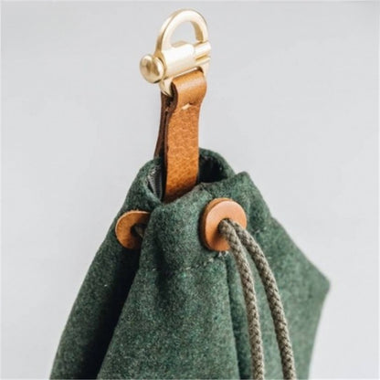 Portable Pet Dog Snack Bag Outdoor Drawstring Canvas Dog Food Bag Dog Supplies