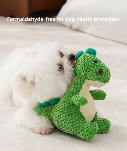Durable Dinosaur Plush Dog Toy with Squeaker Interactive Chew Toy for Small Medium Dogs Tough Chewers Pet Supplies Puppy Teething
