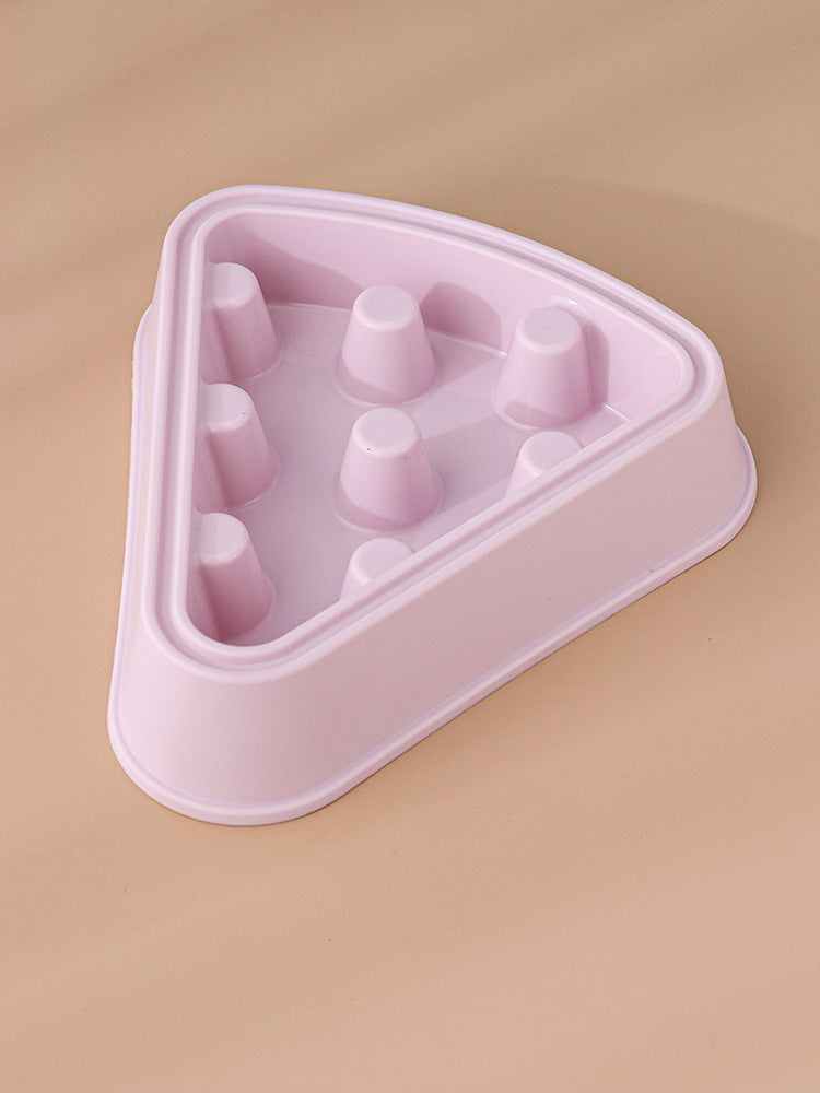 Interactive Puzzle Feeder Bowl Large Size Slow Feed Dog Bowl Anti Gulping Choking Cartoon Pizza Design Fun Pet Supplies for Dogs Cats