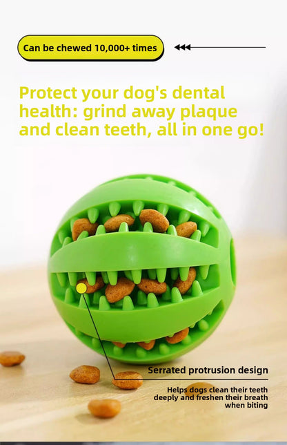Rubber Dog Toy for Small Large Puppies Boredom Relief Sound Making Teeth Clean Ball