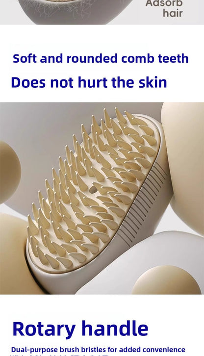 Professional Pet Grooming Spray Massage Comb for Cats and Dogs Bath Free Cleaning Tool with Steam Function to Remove Loose Hair and Undercoat