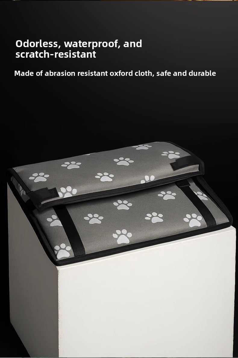 Premium Pet Car Seat Cushion Non-Slip Dog Car Hammock with Side Protection and Seat Belt Loop for Travel Safety