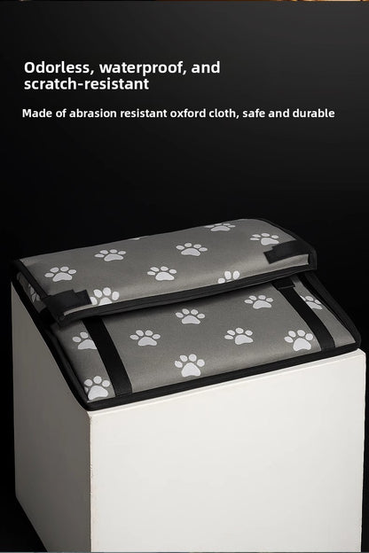 Premium Pet Car Seat Cushion Non-Slip Dog Car Hammock with Side Protection and Seat Belt Loop for Travel Safety