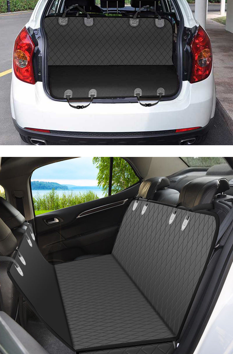 Pet Supplies Foldable Waterproof Anti-fouling Car Mat for Rear Seat Use