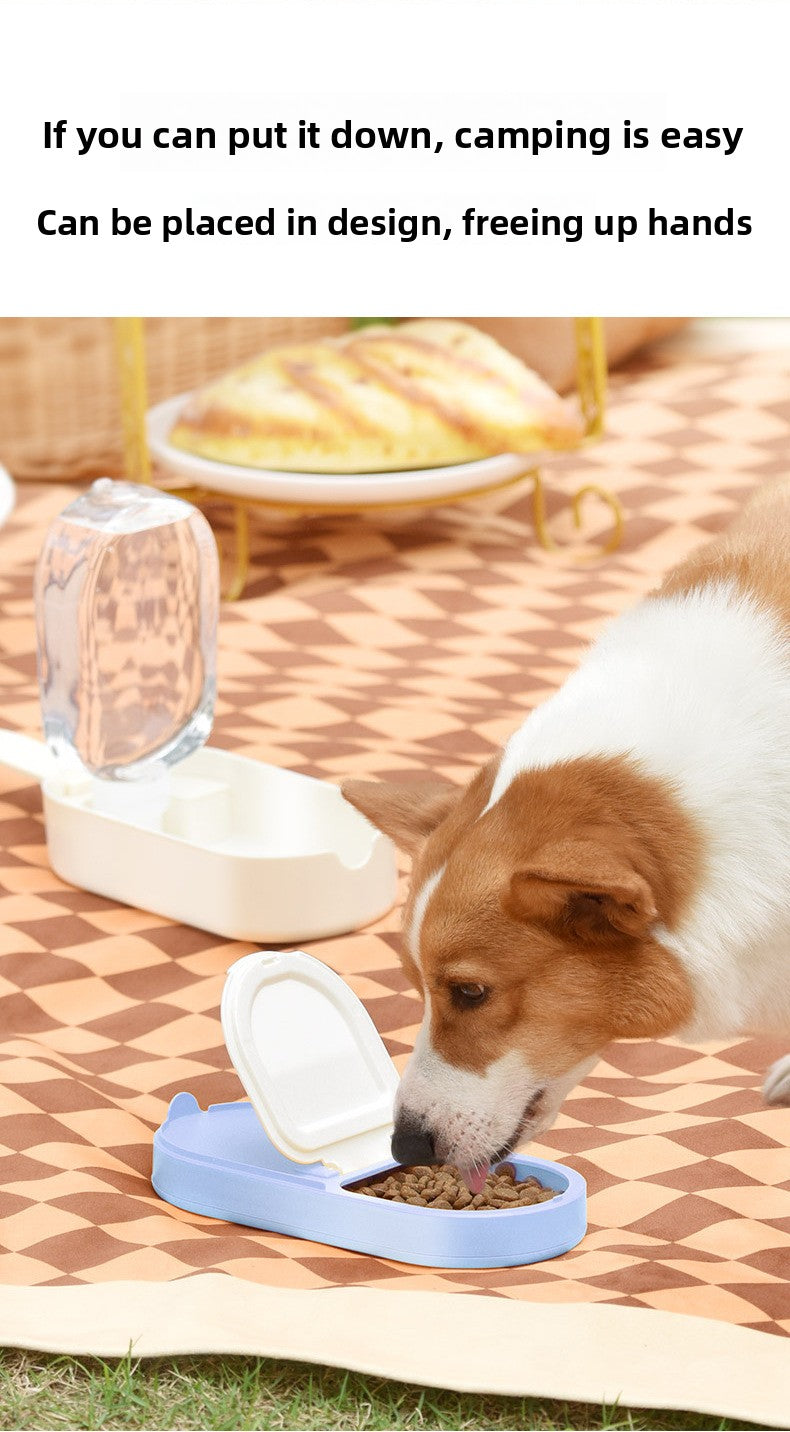 Portable Hanging Dog Water Bottle with Two-in-One Food Cup for Outdoor Travel Wholesale