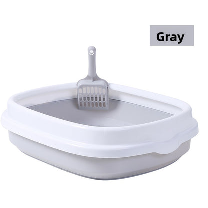 Pet Supplies Semi-Enclosed Cat Litter Box Durable Cat Litter Box with Cat Litter Scoop Cat Toilet