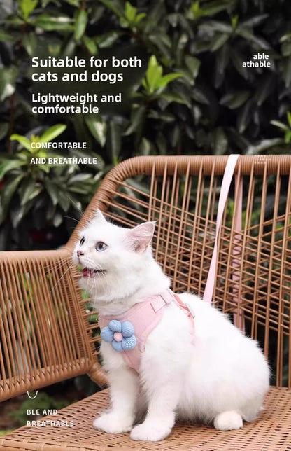 Small Dog Outdoor Walking Leash Vest Style Chest Harness for Teddy Bichon Pomeranian