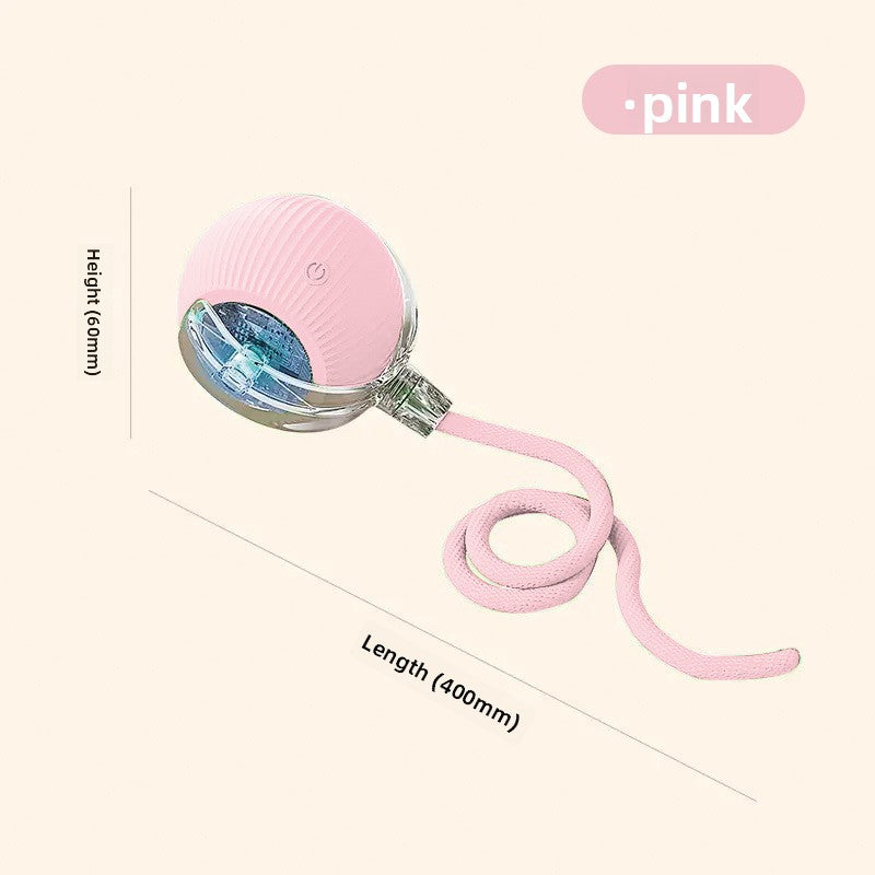 Rechargeable Automatic Cat Toy Ball with Variable Speed Smart Motion for Cats Interactive Self Play Pet Entertainment Teaser Ball