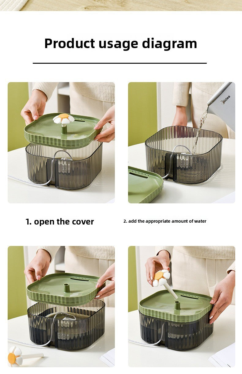 Cat Smart Plug In Water Dispenser Auto Flowing for Cats Dogs Universal Silent High Capacity