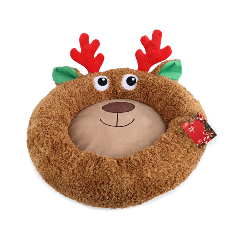 Multiple Christmas Pet Toys Pinecone Treat Dispenser Dog Chew Toy Teaser Wand Pet Bed Set