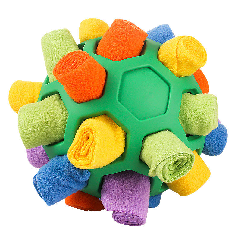 Pet Sniffing Mat Food Hiding Ball Dog Puzzle Durable Chew Cat Multi-functional Rubber Ball Hollow Ball Pop Ball Dog