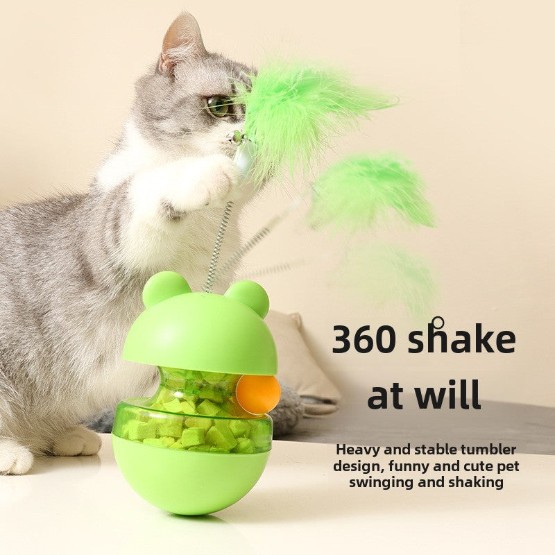 Pet Interactive Cat Toy Wobbly Feeder Ball