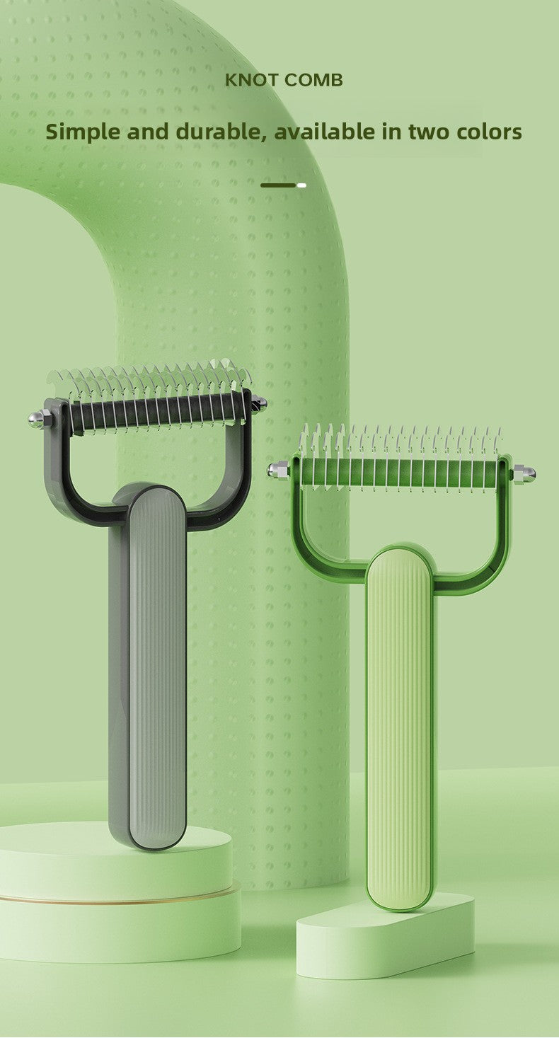 New Double-Sided Thinning Pet Knot-Opening Comb for Dog Cat Wholesale