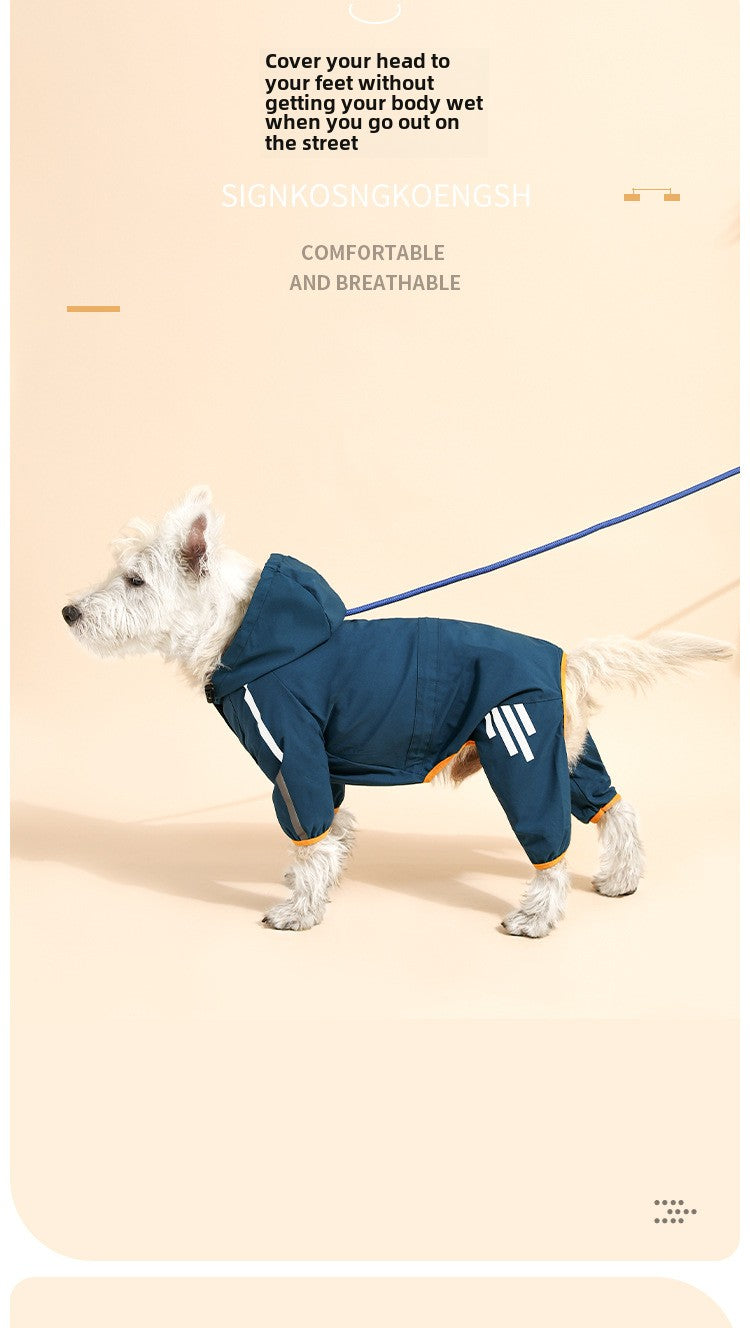 Plus size dog raincoat pet clothes sweatshirt warm windproof raincoat pet assault clothing pet supplies