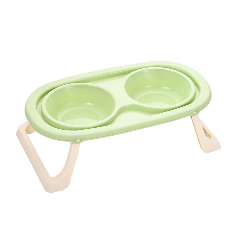 High Legged Foldable Dog Bowl Large Capacity Anti-Tip Slow Feeder Bowl Waterproof Pet Bowl for Dogs Cats Outdoor Indoor Use Easy Carry Travel Bowl