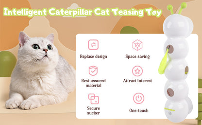 Smart Electric Caterpillar Teasing Light-Sensitive Cat Whack-A-Mole Toy