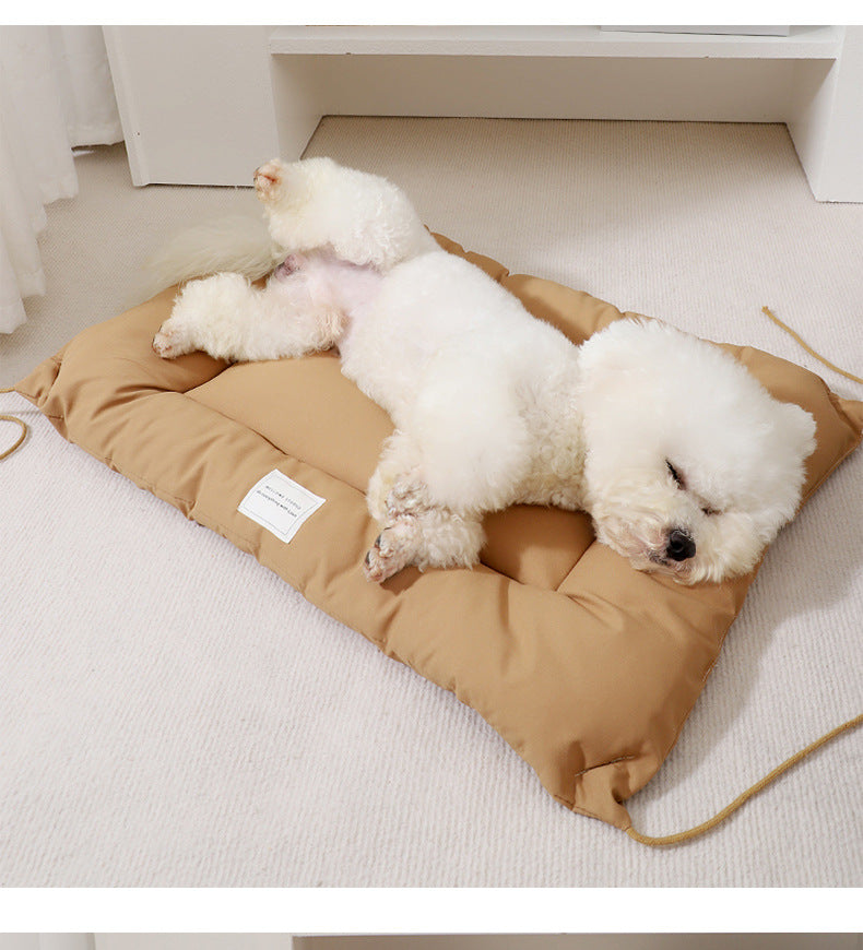Cozy Ins Style Pet Bed Warm Thickened Marzis Cage Cushion for Dogs Cats Autumn Winter Soft Plush Comfortable Mat Korean Design