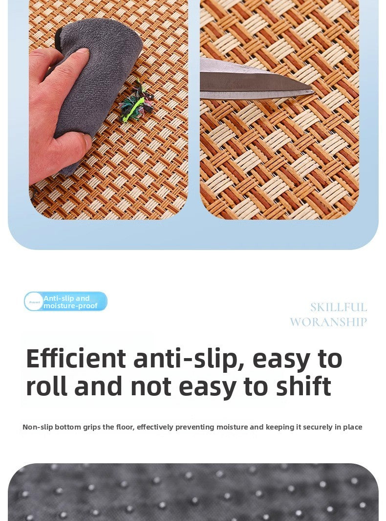 Cooling Mat Pet Bed Mat for All Seasons Rattan Teddy Cat Dog Summer Use