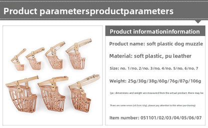 Dog Safety Mesh Mask Soft Plastic Fence Mouth Cover Wholesale