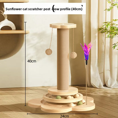 WearResistant Sisal Cat Scratching Post Board Toy for Vertical Climbing Boredom Relief