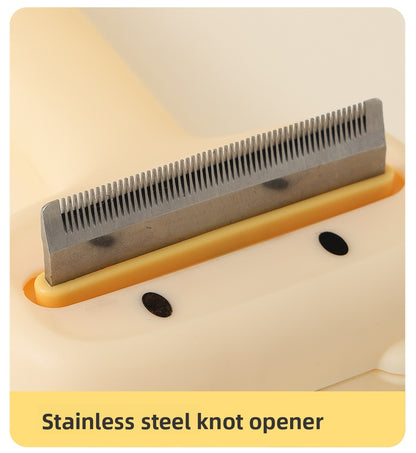 Magic Pet Hair Remover Comb Self Cleaning Cat Brush for Shedding Gentle Detangling and Massage Tool for Cats Dogs to Reduce Loose Fur and Mats