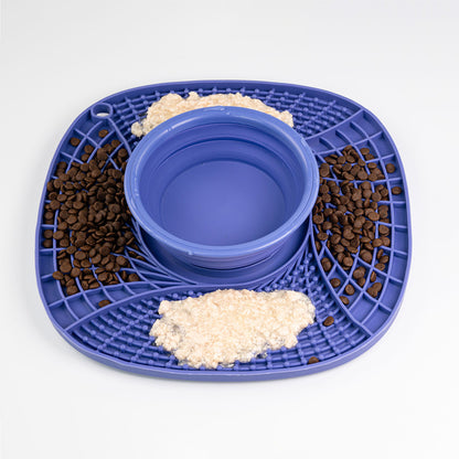 Premium Silicone Slow Feeder Bowl for Dogs and Cats Anti Choke Anti Spill Food Mat with Non Slip Bottom for Messy Eaters