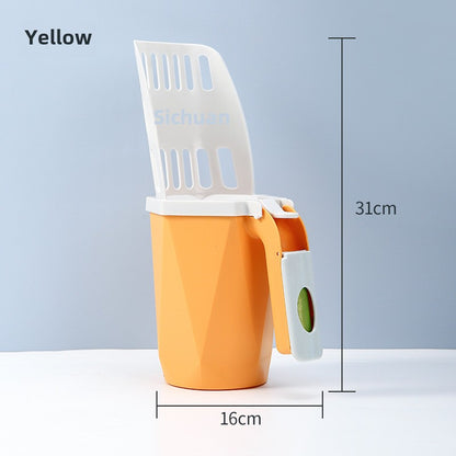 Pet Large Capacity All-In-One Cat Litter Scoop Waste Bin Scoop Storage Box Multi-Functional Pet Supplies Cleaning Tool