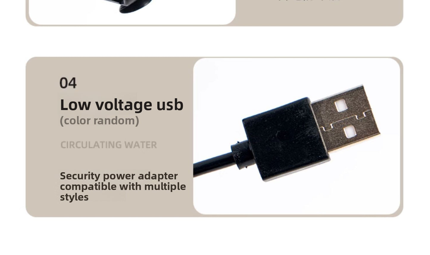 Cat Water Fountain 2L Automatic Circulating Flower Design with LED Light and Filter for Healthy Hydration