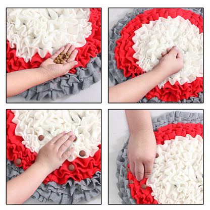 Pet Sniffing Durable Dog Chew Puzzle Treat Mat for Stress Relief Training