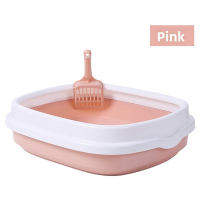 Pet Supplies Semi-Enclosed Cat Litter Box Durable Cat Litter Box with Cat Litter Scoop Cat Toilet