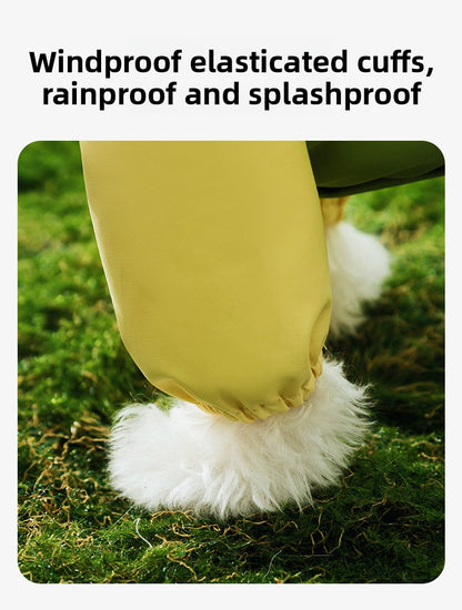 3D Dinosaur Tail Dog Raincoat Waterproof Reflective Pet Rain Poncho for Medium Large Breeds Like Golden Retriever Hooded Rain Gear