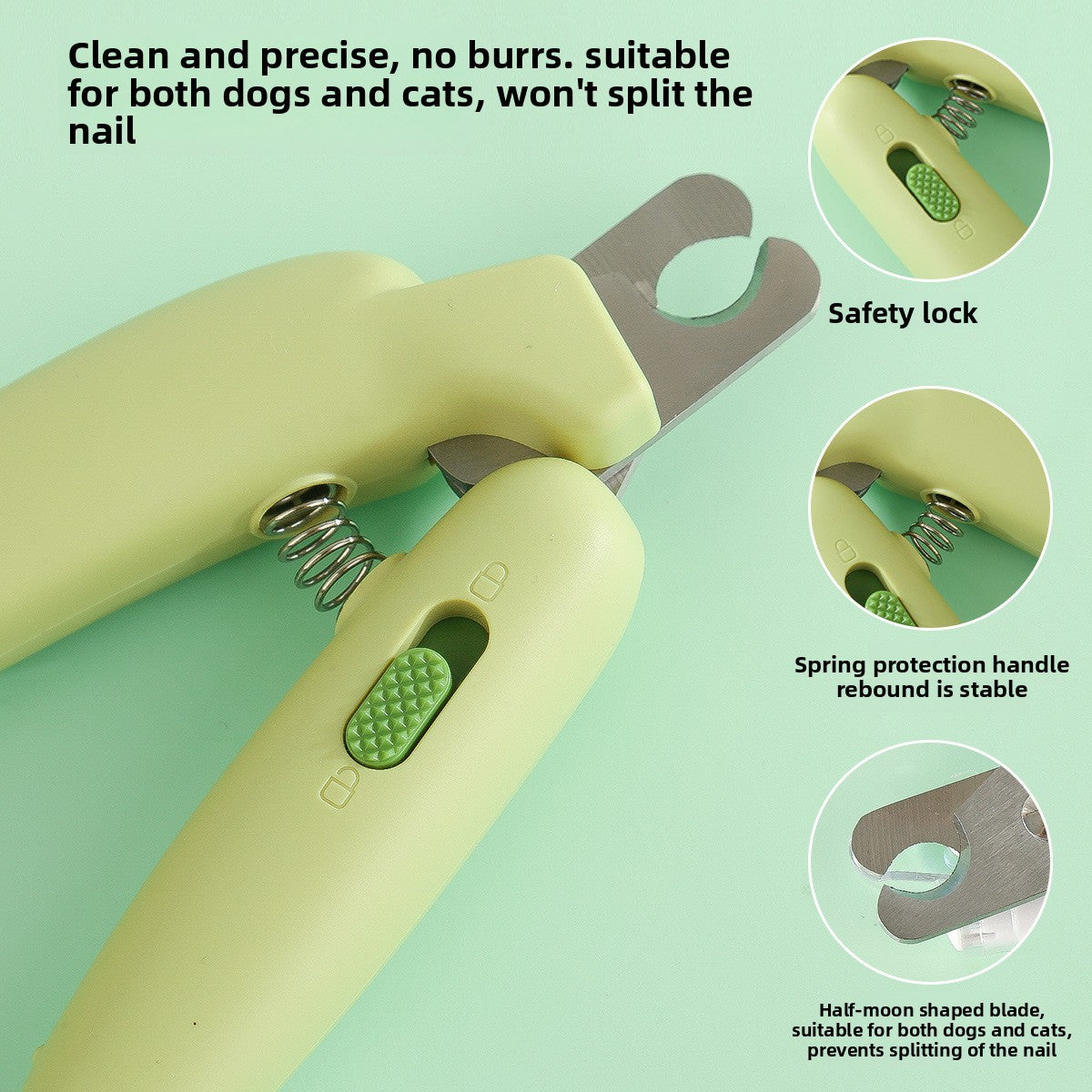 Banana Style Magic Nail Clipper for Cats Dogs Rabbits Anti Bleeding