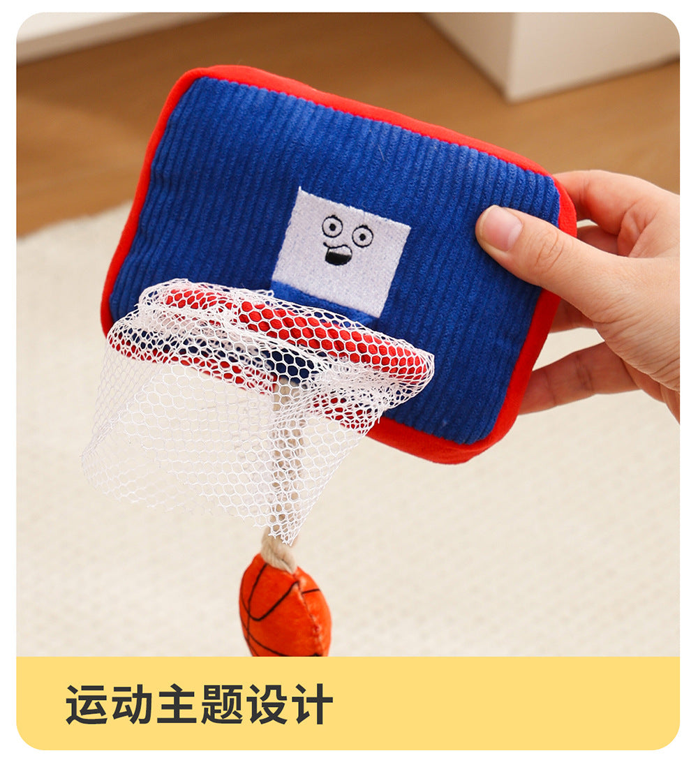 Durable Cotton Rope Dog Chew Toy with Squeaker Sound Interactive Plush Puppy Toys for Boredom Relief and Dental Health Pet Supplies