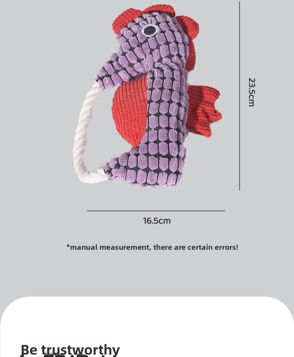 Squeaky Dog Toy Pineapple Fleece Chew Resistant Puppy Teething Chew Toy for Small Medium Dogs Like Corgi Golden Retriever Boredom Relief Interactive Pet Toy