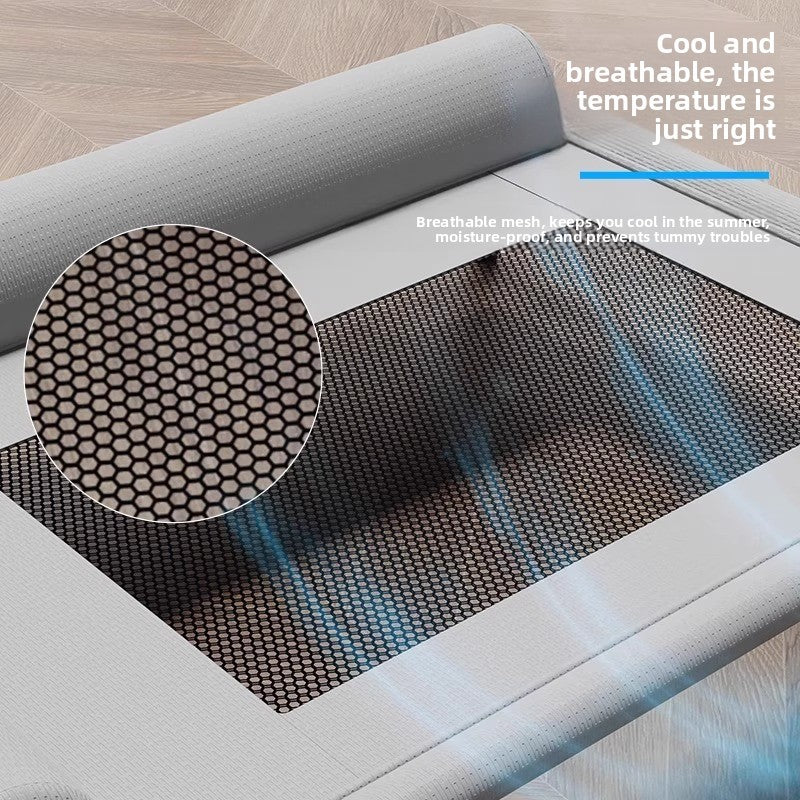 All Season Pet Camping Bed for Dogs and Cats Breathable Summer Cool Moisture Proof Detachable Washable Off Ground Small Med