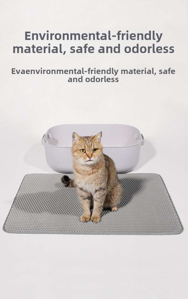 Large Pet Litter Mat with Double Layer Filter for Cats