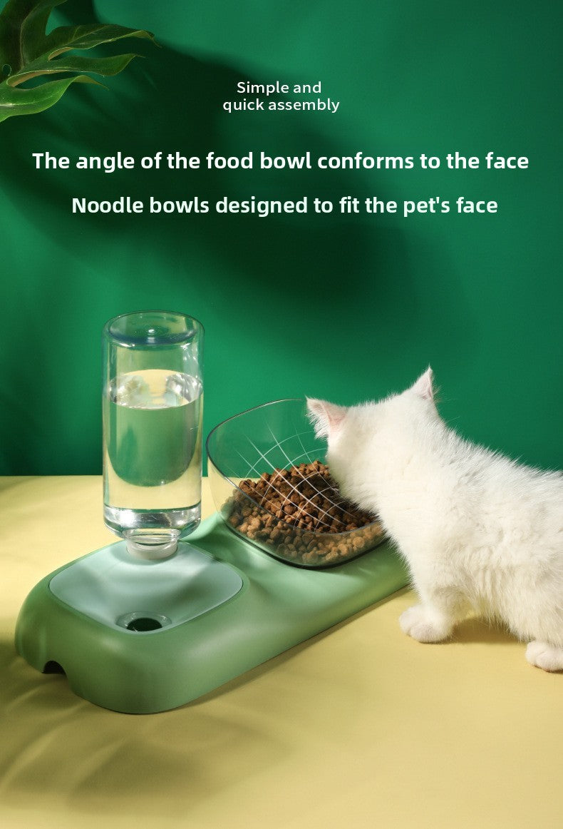 Dog Cat Automatic Refill Water Food Feeder Bowl Pet Supplies Dish Set