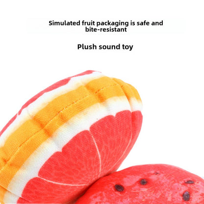 Pet Sound Paper Fruit Plush Toy Durable Chew Teeth Grinding Dog Toy Pet Supplies