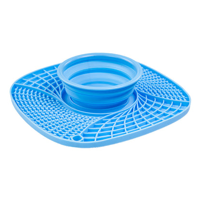 Premium Silicone Slow Feeder Bowl for Dogs and Cats Anti Choke Anti Spill Food Mat with Non Slip Bottom for Messy Eaters