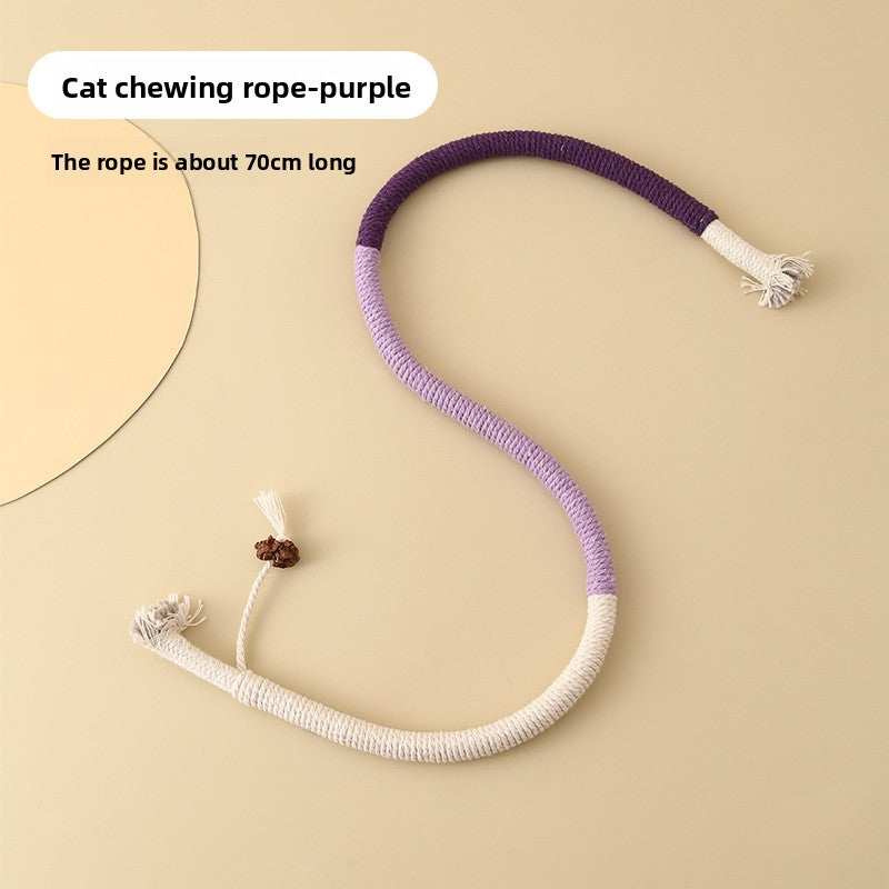 Cat Self-Entertainment Chew Rope Teeth Cleaning Artifact