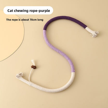 Cat Self-Entertainment Chew Rope Teeth Cleaning Artifact