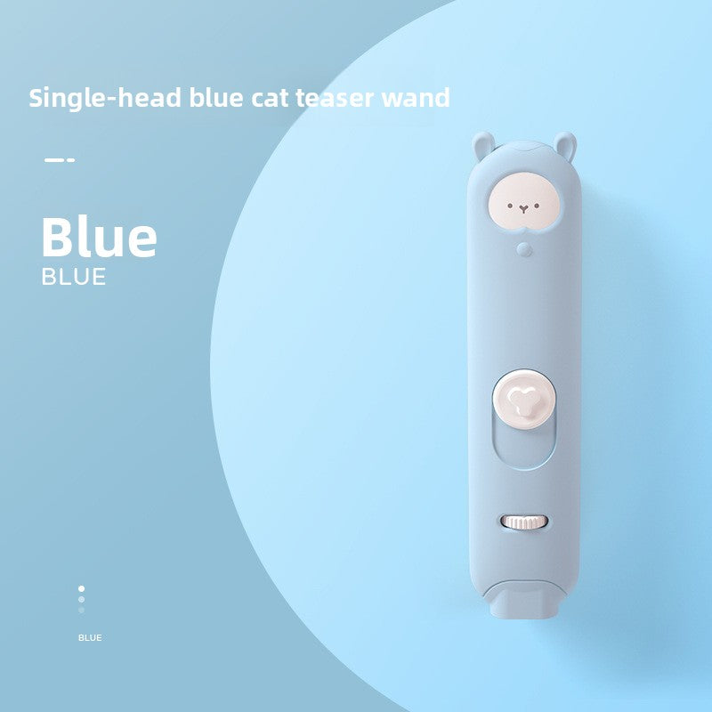 Infrared Laser Cat Teaser Wand with Detachable Feather Bell Interactive Cat Toys for Boredom and Exercise