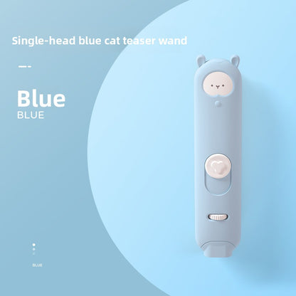 Infrared Laser Cat Teaser Wand with Detachable Feather Bell Interactive Cat Toys for Boredom and Exercise