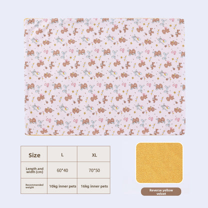 Electric Heating Pad for Cats and Dogs Waterproof Pet Warmer Mat Thermostat Control Ultra Soft Fleece Winter Bed for Puppy Kitten