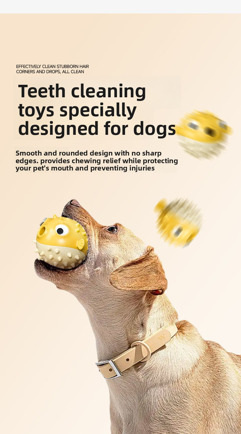 Pet Pufferfish Chew Toy Soft Durable Fun Stress Buster for Dogs