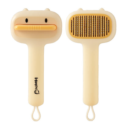 Magic Pet Hair Remover Comb Self Cleaning Cat Brush for Shedding Gentle Detangling and Massage Tool for Cats Dogs to Reduce Loose Fur and Mats
